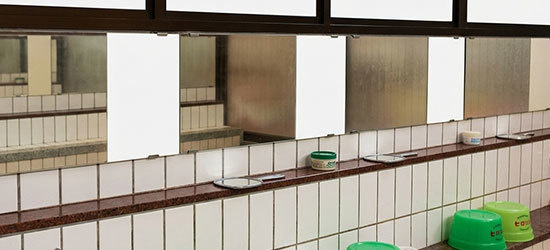 銭湯の鏡広告