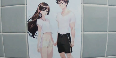 水に濡れると服が透けるような演出