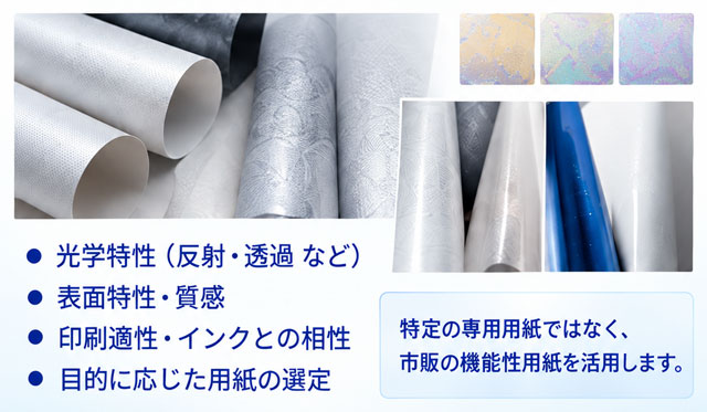 03 市販の機能性用紙を選定する