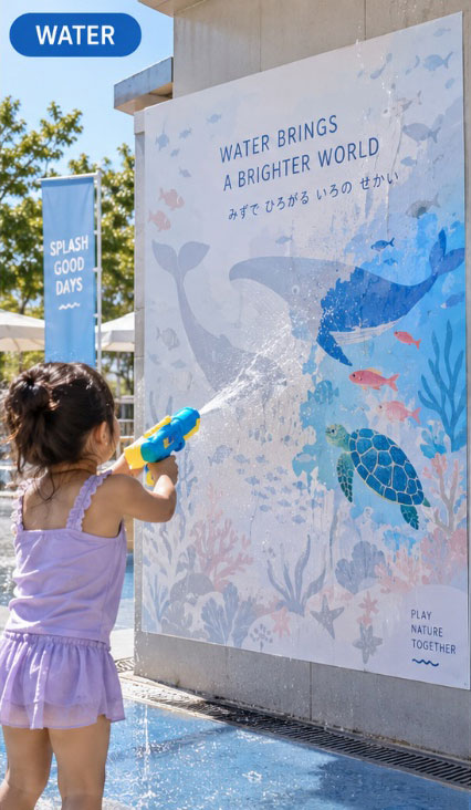 水遊びアートの例2