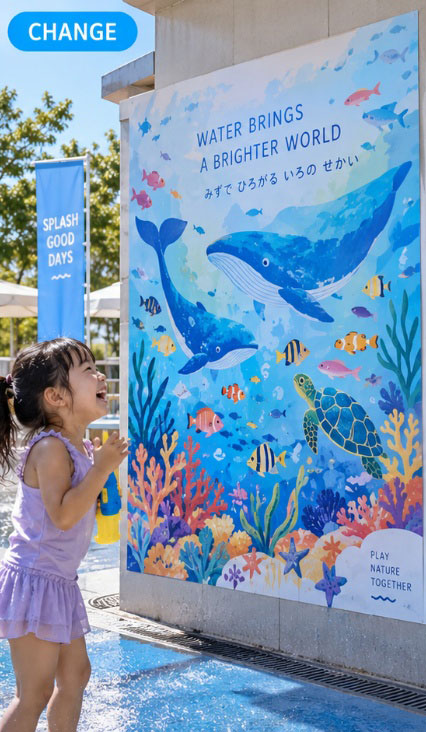 水遊びアートの例3